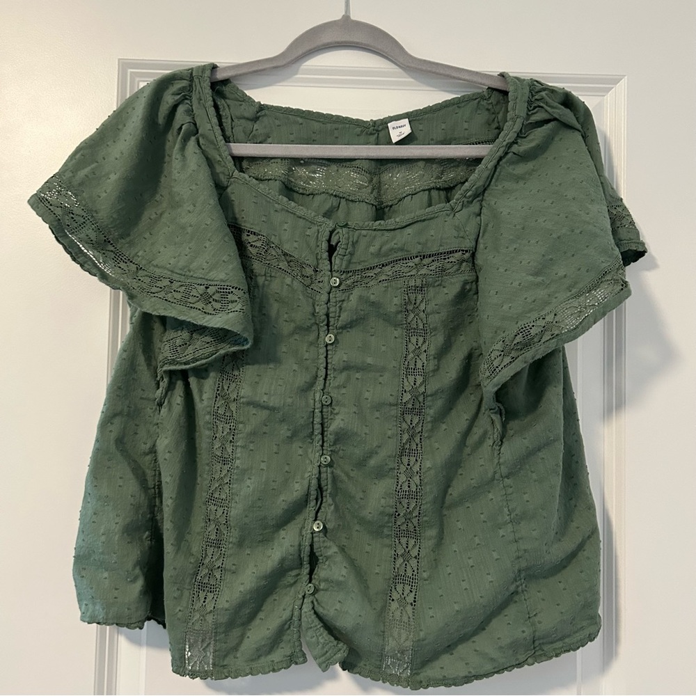 Old Navy M Green Shmock Shirt